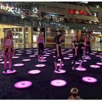 hot selling RGB 3in1 interactive circle led colorful dance floor